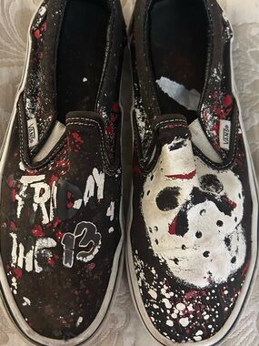 Vans x House of Terror Friday the 13th Classic Slip On Jason Glow in the Dark